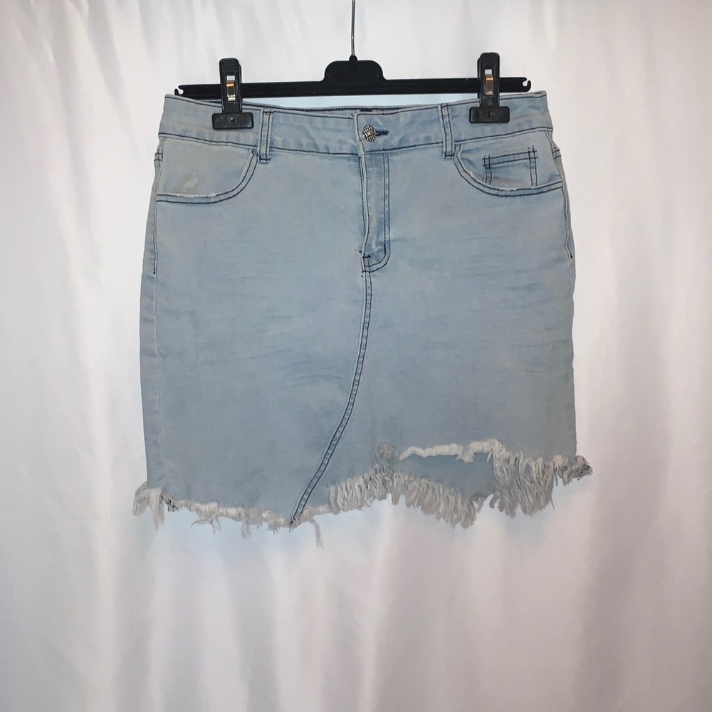 Buzz Jeans Asymmetrical Denim Mini Skirt Size XL